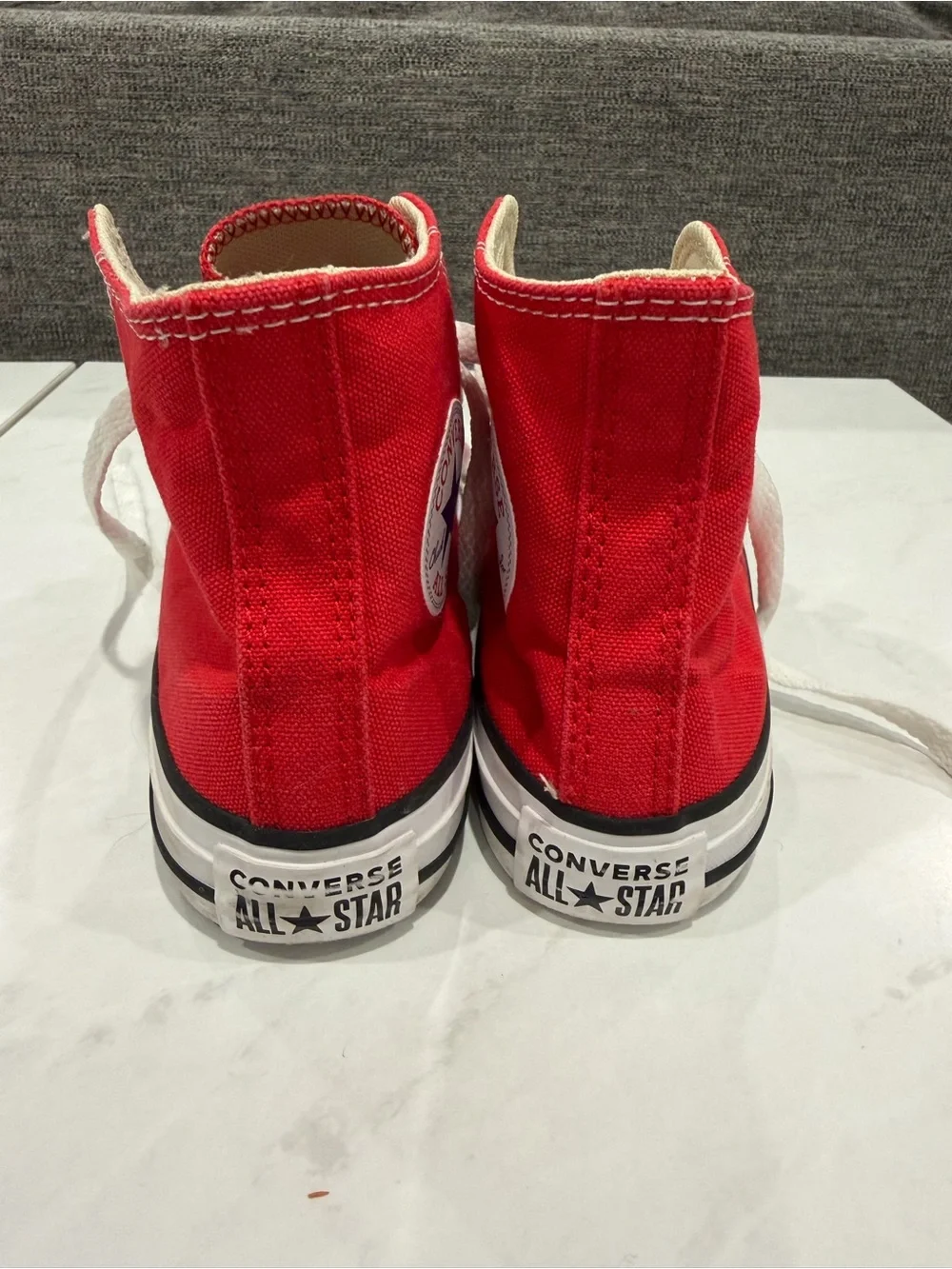 Converse Little Kids' High Top Sneakers in Red and White